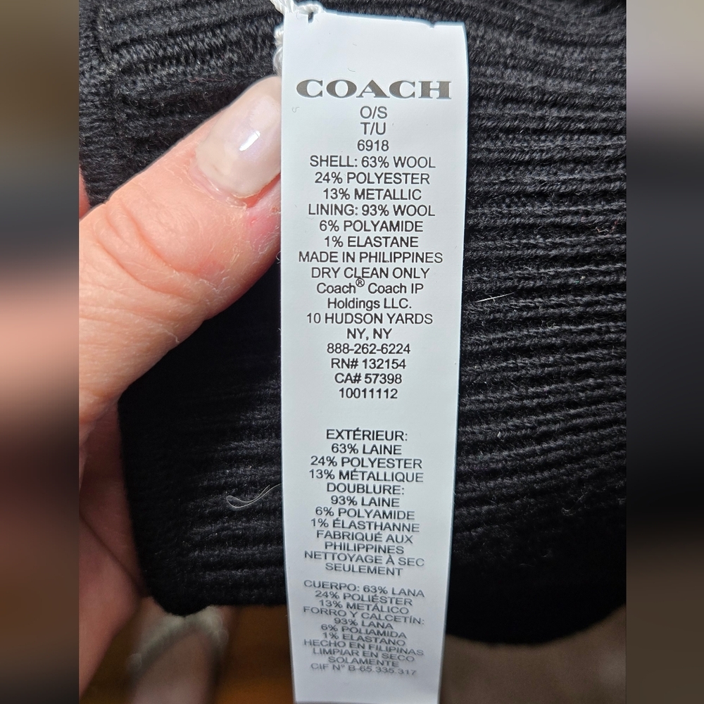 Coach Black Headband - Picture 5 of 5